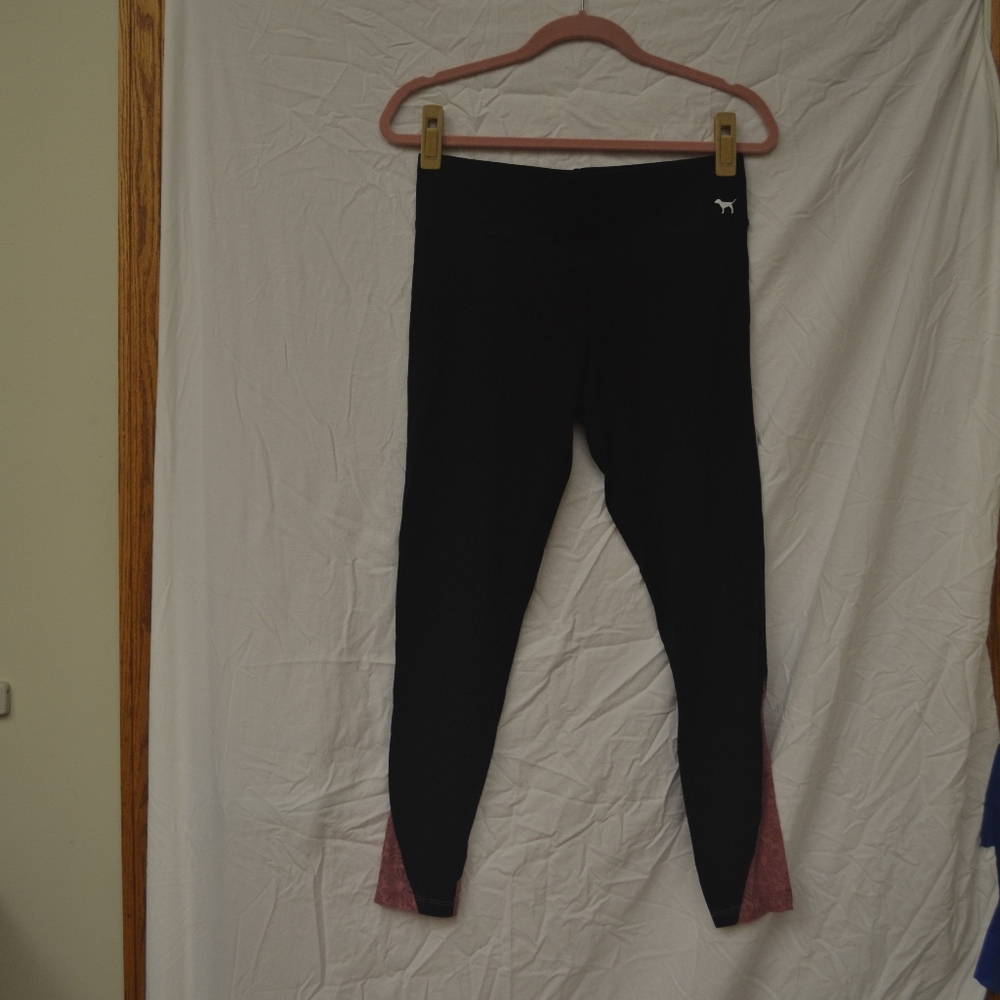 PINK Leggings with Lace Details around ankle